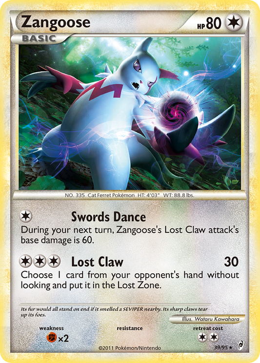 Zangoose 39/95 Rare | Call of Legends | Pokemon Card