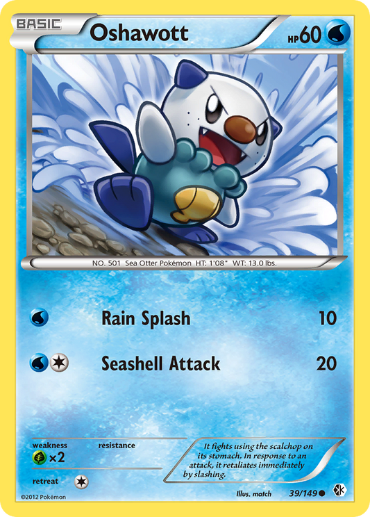 Oshawott 39/149 Common | Boundaries Crossed | Pokemon Card