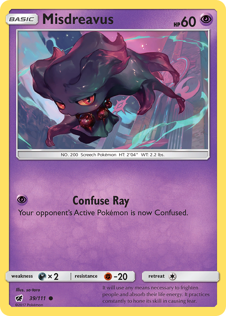 Misdreavus 39/111 Common | Crimson Invasion | Pokemon Card