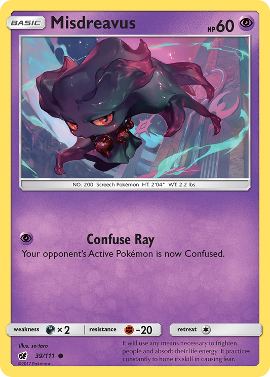 Misdreavus 39/111 Common | Crimson Invasion | Pokemon Card