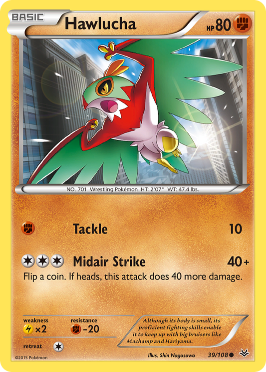 Hawlucha 39/108 Common | Roaring Skies | Pokemon Card