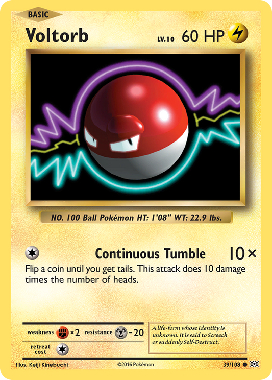 Voltorb 39/108 Common | Evolutions | Pokemon Card