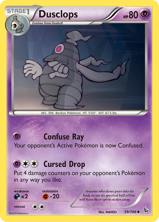 Dusclops 39/106 Uncommon | Flashfire | Pokemon Card