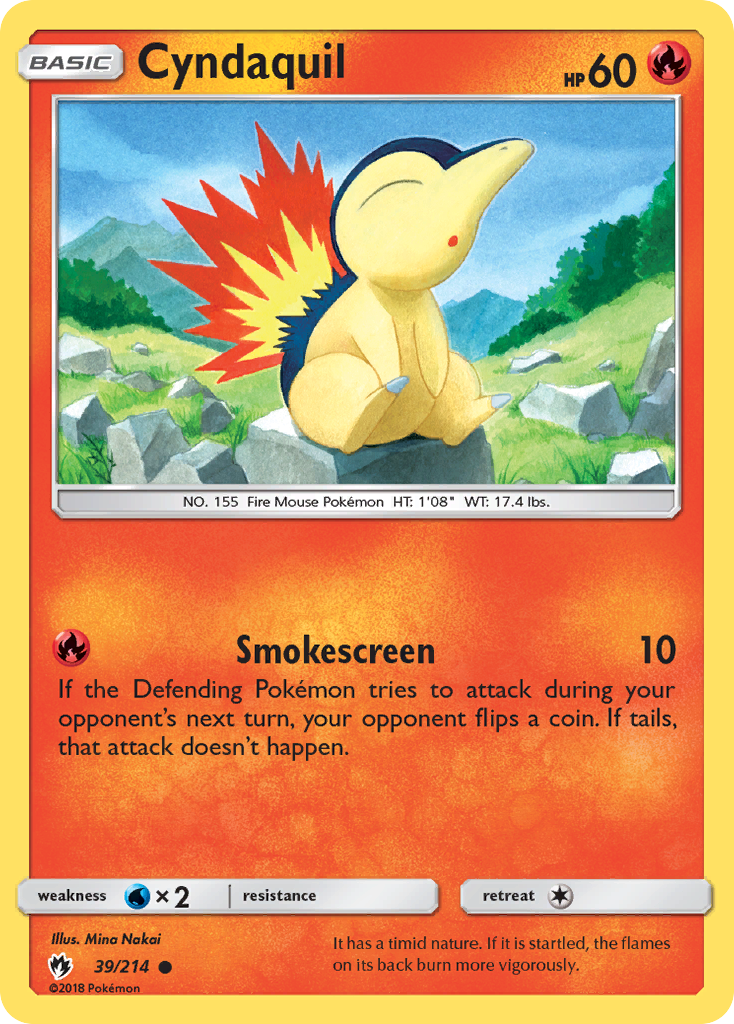 Cyndaquil 39/214 Common | Lost Thunder | Pokemon Card