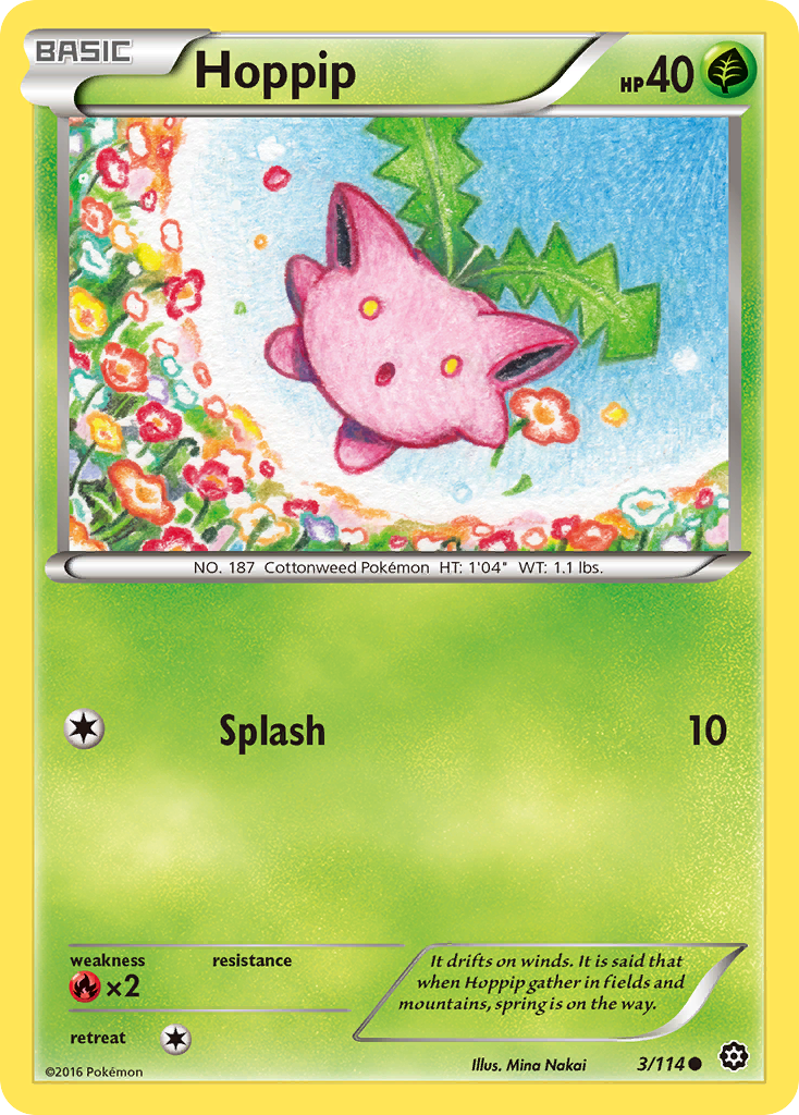 Hoppip 3/114 Common | Steam Siege | Pokemon Card