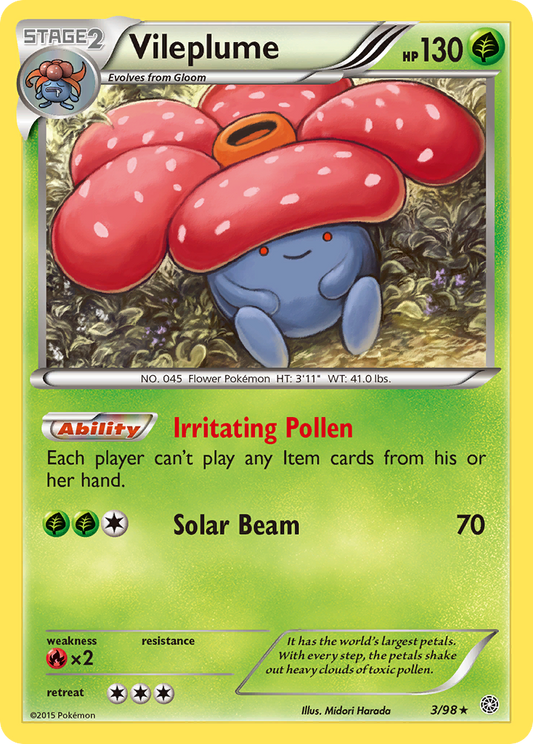 Vileplume 3/98 Rare | Ancient Origins | Pokemon Card