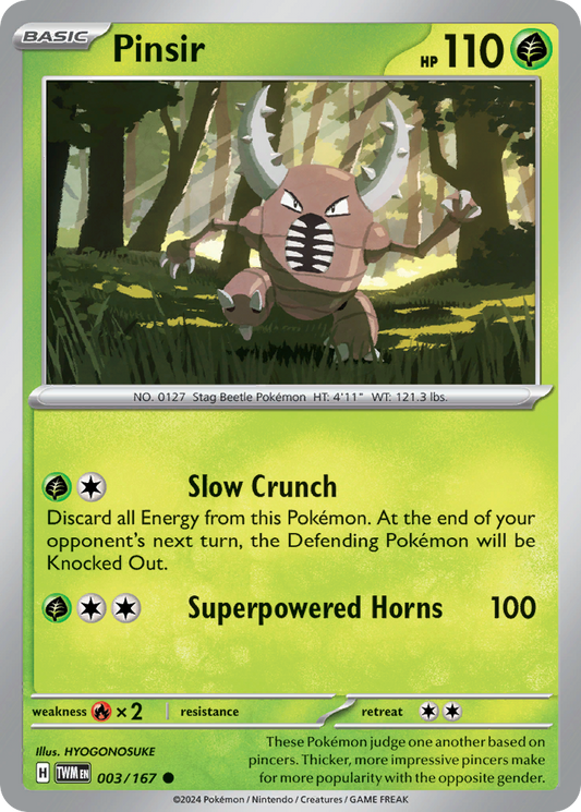 Pinsir 3/167 Common | Twilight Masquerade | Pokemon Card