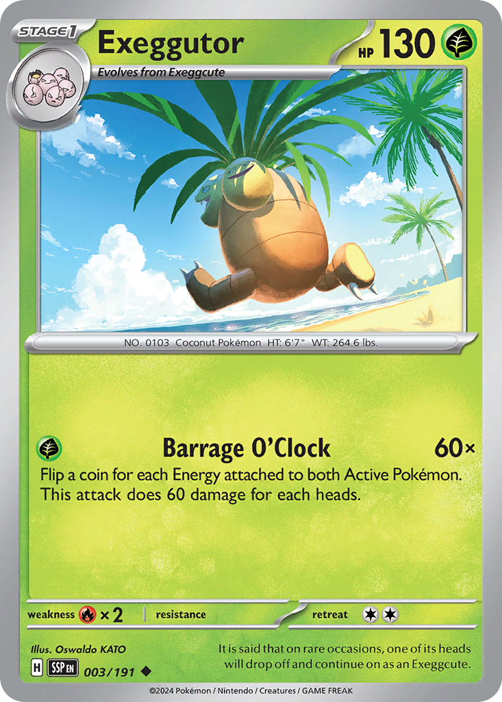 Exeggutor 3/191 Uncommon | Surging Sparks | Pokemon Card