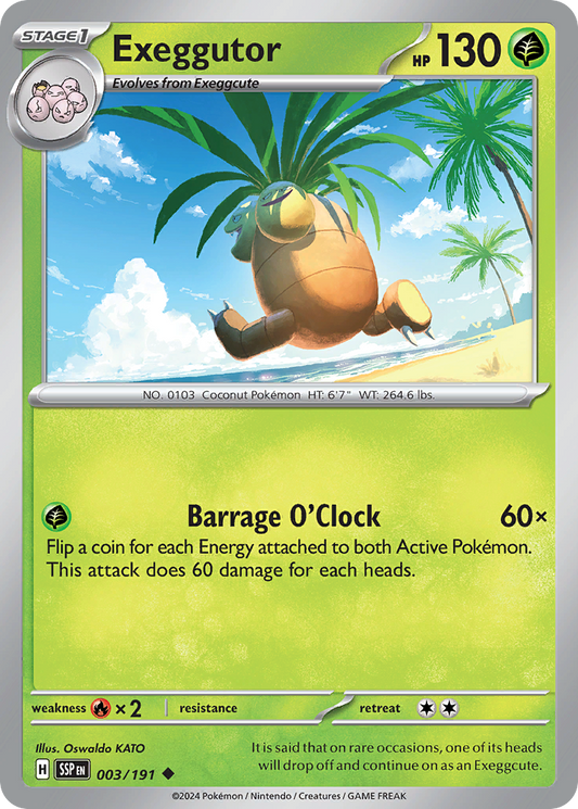 Exeggutor 3/191 Uncommon | Surging Sparks | Pokemon Card