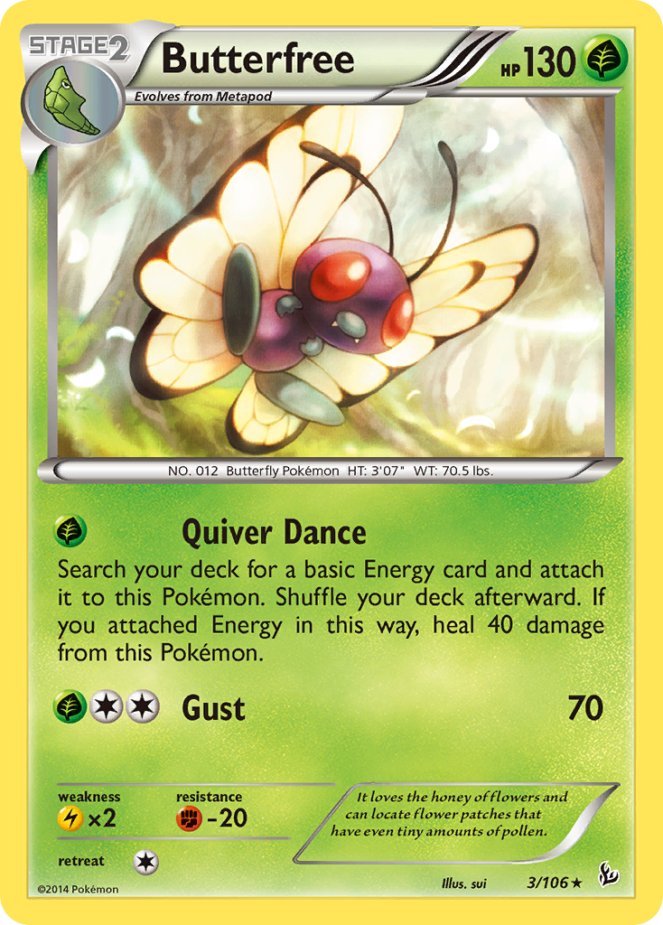 Butterfree 3/106 Rare | Flashfire | Pokemon Card