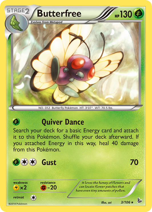 Butterfree 3/106 Rare | Flashfire | Pokemon Card