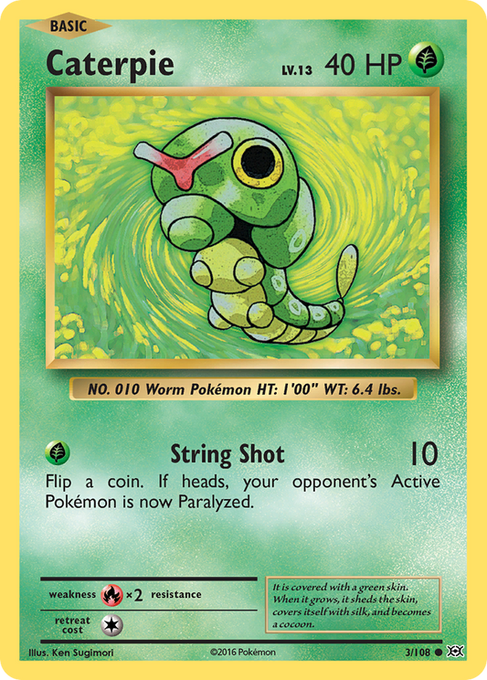 Caterpie 3/108 Common | Evolutions | Pokemon Card