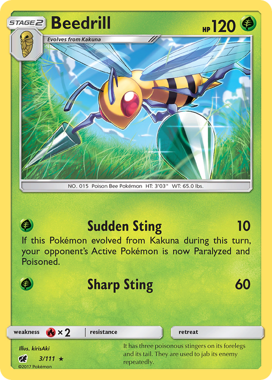 Beedrill 3/111 Rare | Crimson Invasion | Pokemon Card