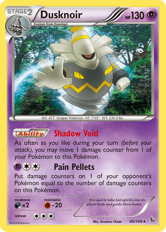 Dusknoir 40/106 Rare Holo | Flashfire | Pokemon Card