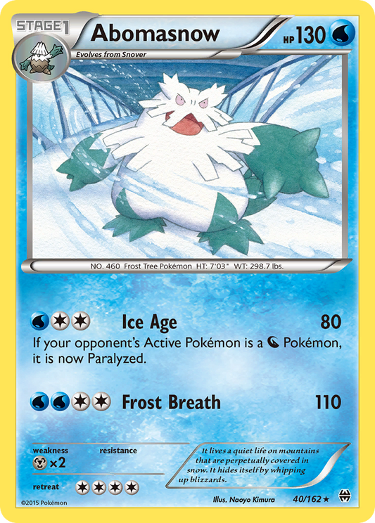 Abomasnow 40/162 Rare | BREAKthrough | Pokemon Card