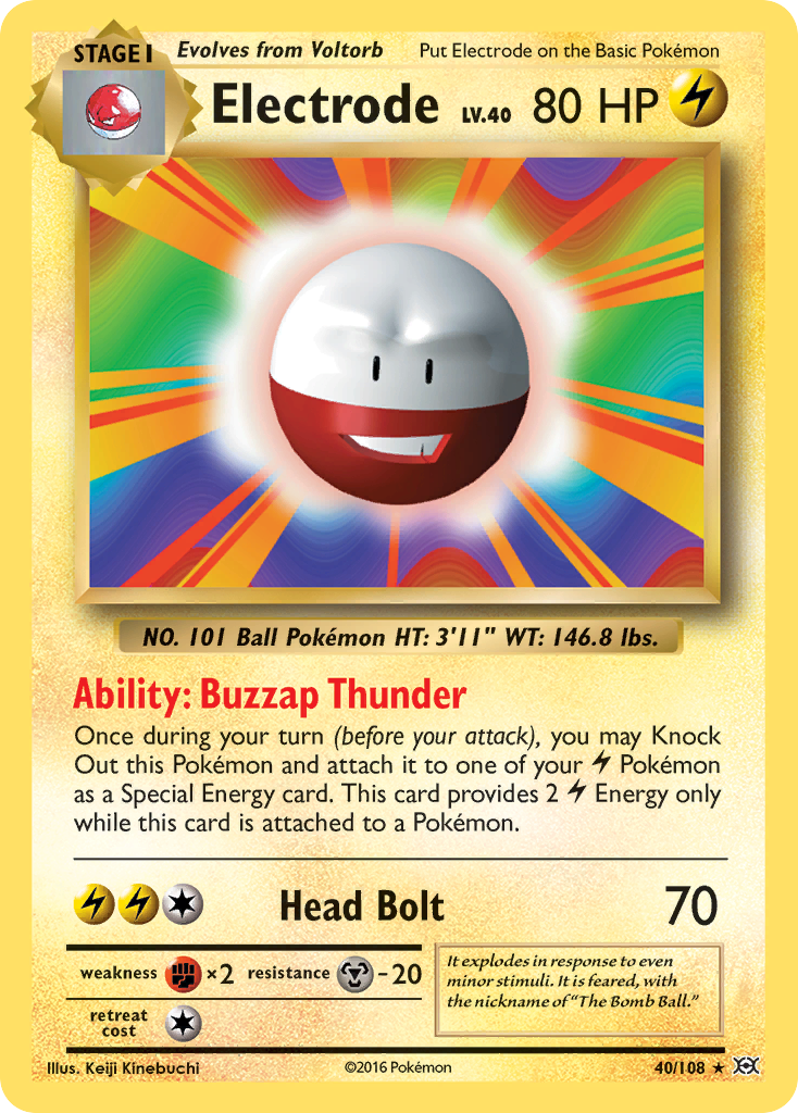 Electrode 40/108 Rare | Evolutions | Pokemon Card