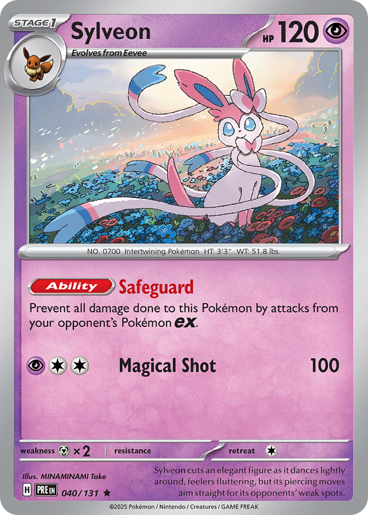 Sylveon 40/131 Rare Holo | Prismatic Evolutions | Pokemon Card