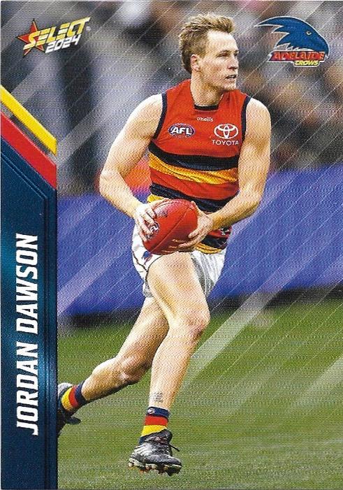 Jordan Dawson #1 Adelaide Crows | 2024 Select AFL Footy Stars | Trading Card