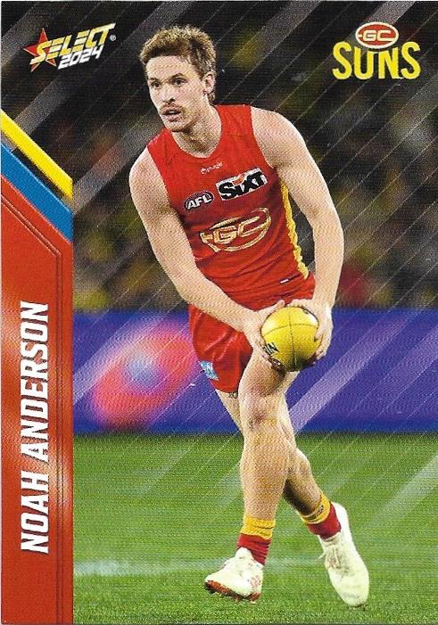 Noah Anderson #82 Gold Coast Suns | 2024 Select AFL Footy Stars | Trading Card