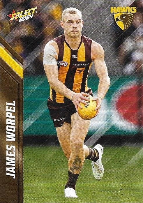 James Worpel #100 Hawthorn Hawks | 2024 Select AFL Footy Stars | Trading Card