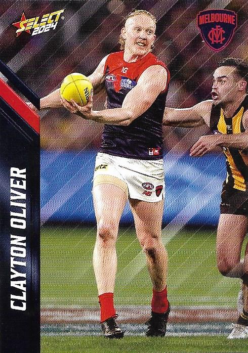 Clayton Oliver #107 Melbourne Demons | 2024 Select AFL Footy Stars | Trading Card