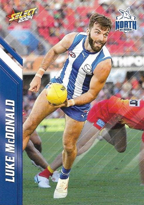 Luke McDonald #115 North Melbourne Kangaroos | 2024 Select AFL Footy Stars | Trading Card