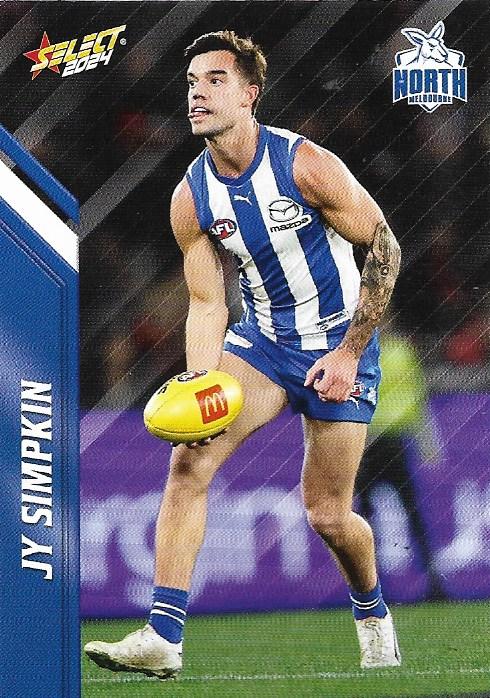 Jy Simpkin #118 North Melbourne Kangaroos | 2024 Select AFL Footy Stars | Trading Card