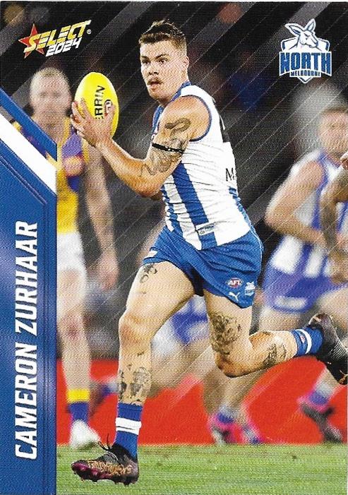 Cameron Zurhaar #120 North Melbourne Kangaroos | 2024 Select AFL Footy Stars | Trading Card