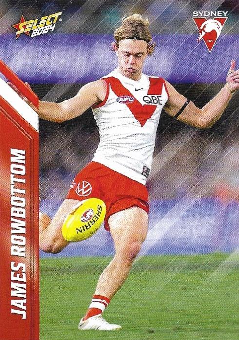 James Rowbottom #159 Sydney Swans | 2024 Select AFL Footy Stars | Trading Card