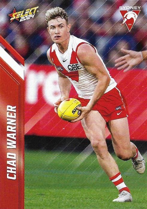 Chad Warner #160 Sydney Swans | 2024 Select AFL Footy Stars | Trading Card