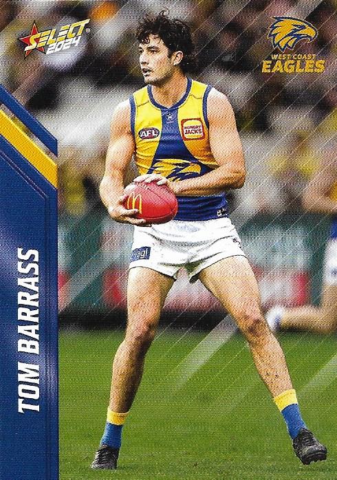 Tom Barrass #162 West Coast Eagles | 2024 Select AFL Footy Stars | Trading Card