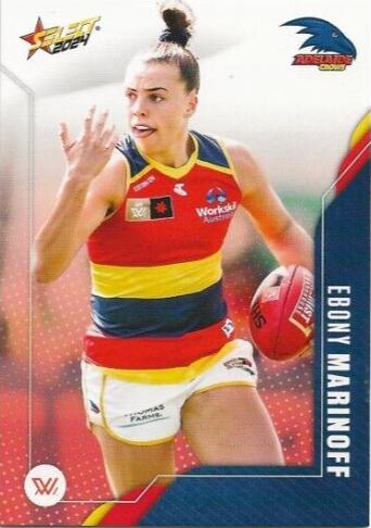 Ebony Marinoff. #182 Adelaide Crows | 2024 Select AFL Footy Stars | Trading Card