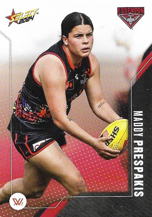 Maddy Prespakis #194 Essendon Bombers | 2024 Select AFL Footy Stars | Trading Card