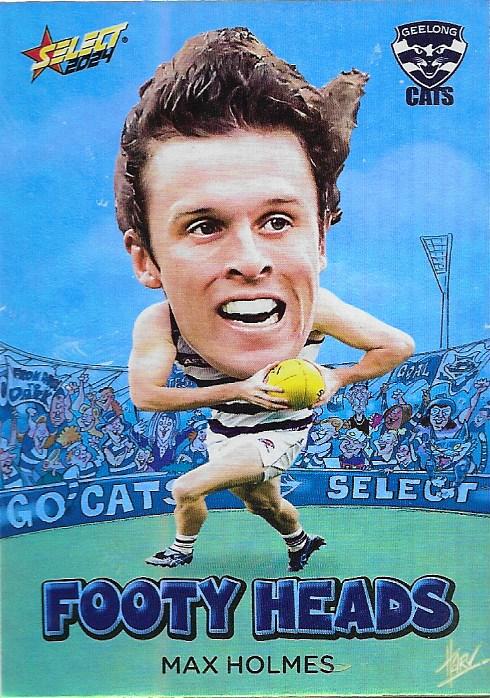 Max Holmes #FH33 Geelong Cats | Footy Heads 2024 Select AFL Footy Stars | Trading Card