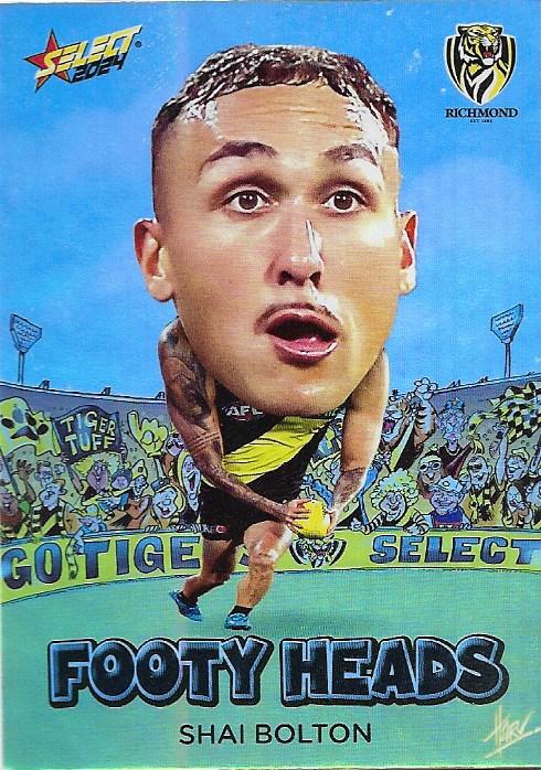 Shai Bolton #FH67 Richmond Tigers | Footy Heads 2024 Select AFL Footy Stars | Trading Card