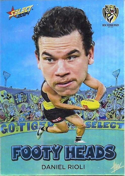 Daniel Rioli #FH69 Richmond Tigers | Footy Heads 2024 Select AFL Footy Stars | Trading Card