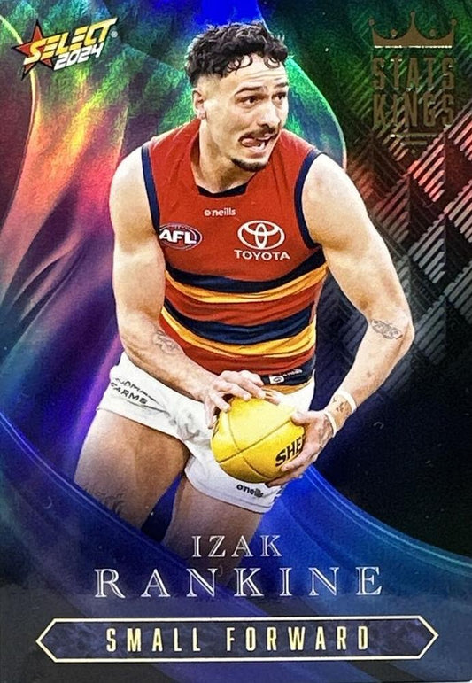 Izak Rankine #SK4 Adelaide Crows | Stats Kings 2024 Select AFL Footy Stars | Trading Card