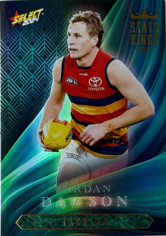 Jordan Dawson #SK5 Adelaide Crows | Stats Kings 2024 Select AFL Footy Stars | Trading Card