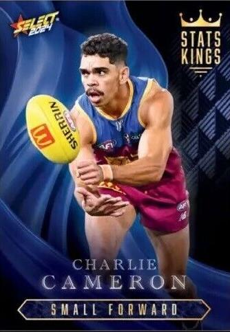 Charlie Cameron #SK9 Brisbane Lions | Stats Kings 2024 Select AFL Footy Stars | Trading Card