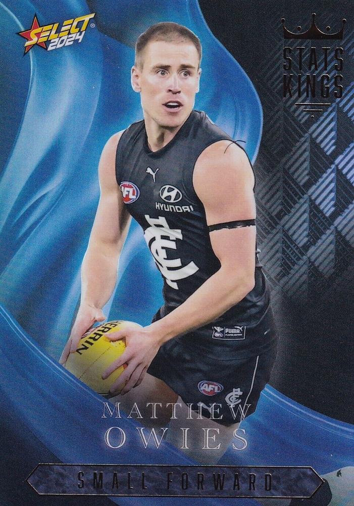 Matthew Owies #SK14 Carlton Blues | Stats Kings 2024 Select AFL Footy Stars | Trading Card