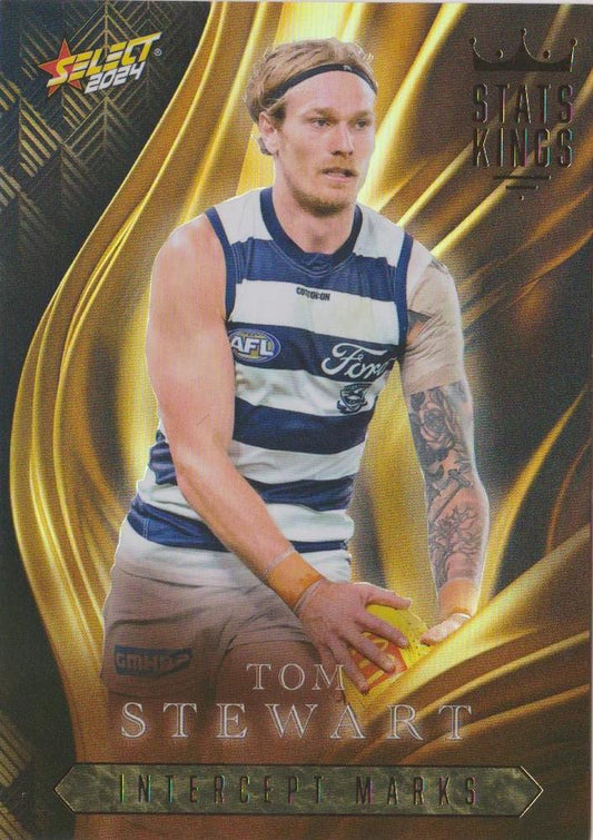 Tom Stewart #SK32 Geelong Cats | Stats Kings 2024 Select AFL Footy Stars | Trading Card