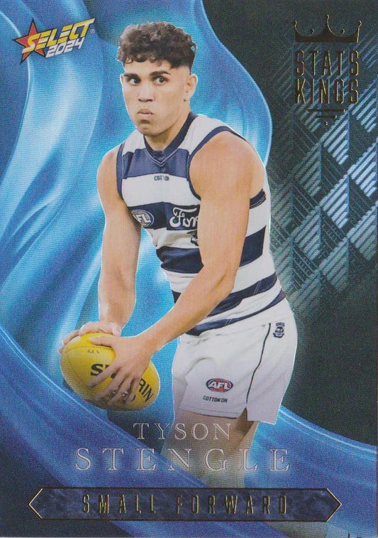 Tyson Stengle #SK34 Geelong Cats | Stats Kings 2024 Select AFL Footy Stars | Trading Card