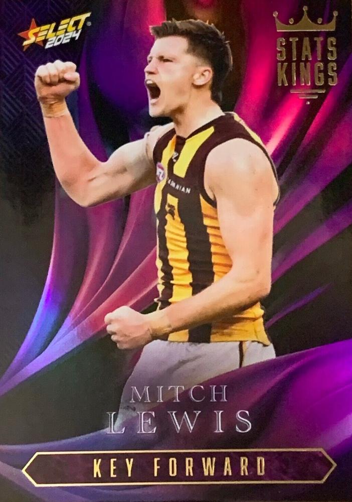 Mitch Lewis #SK48 Hawthorn Hawks | Stats Kings 2024 Select AFL Footy Stars | Trading Card