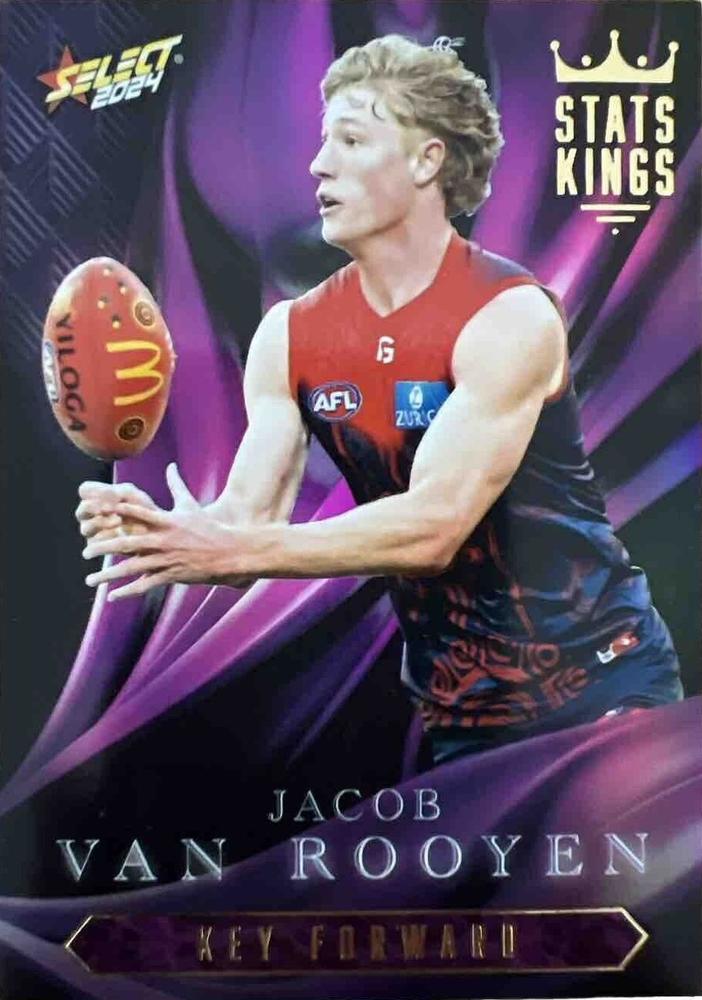 Jacob Van Rooyen #SK53 Melbourne Demons | Stats Kings 2024 Select AFL Footy Stars | Trading Card