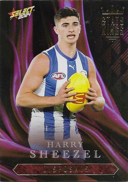 Harry Sheezel #SK56 North Melbourne Kangaroos | Stats Kings 2024 Select AFL Footy Stars | Trading Card