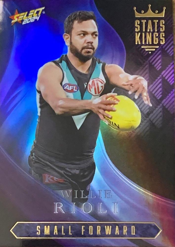 Willie Rioli #SK64 Port Adelaide Power | Stats Kings 2024 Select AFL Footy Stars | Trading Card