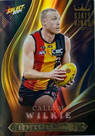 Callum Wilkie #SK72 St. Kilda Saints | Stats Kings 2024 Select AFL Footy Stars | Trading Card