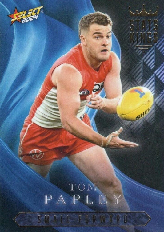 Tom Papley #SK79 Sydney Swans | Stats Kings 2024 Select AFL Footy Stars | Trading Card