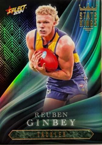 Reuben Ginbey #SK85 West Coast Eagles | Stats Kings 2024 Select AFL Footy Stars | Trading Card