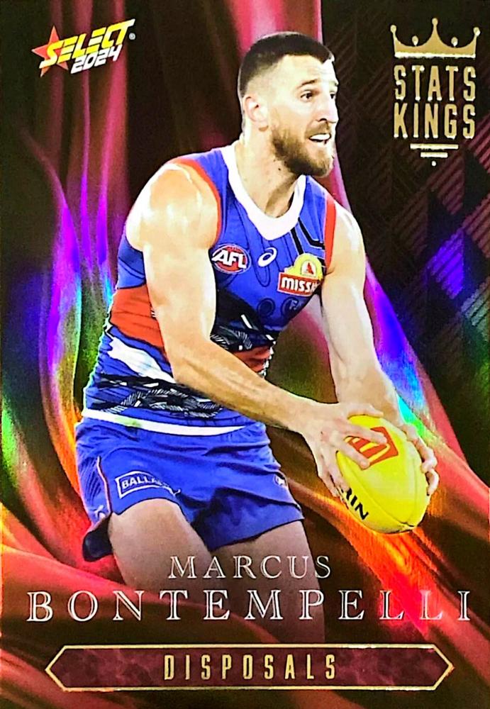 Marcus Bontempelli #SK86 Western Bulldogs | Stats Kings 2024 Select AFL Footy Stars | Trading Card